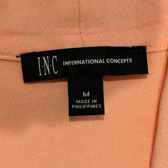INC International Concepts Peach Surplice Sleeveless Faux Wrap Top - Size M - Picture 4 of 6